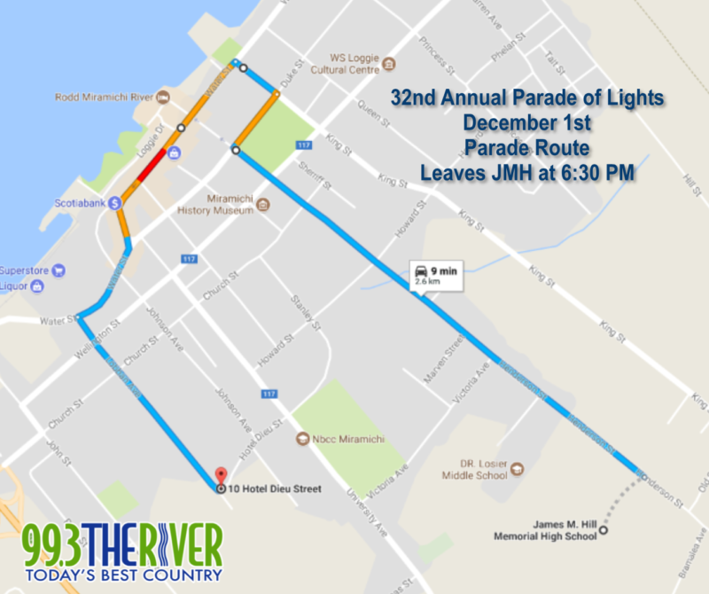 Parade of Lights Route 2017