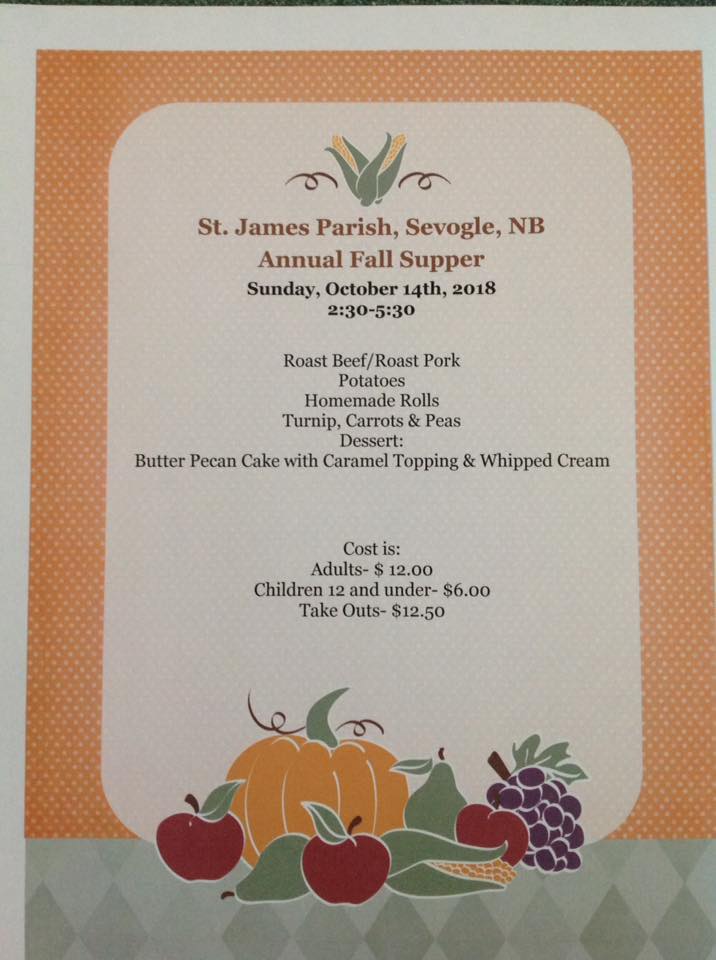 St. James Fall Supper 2018