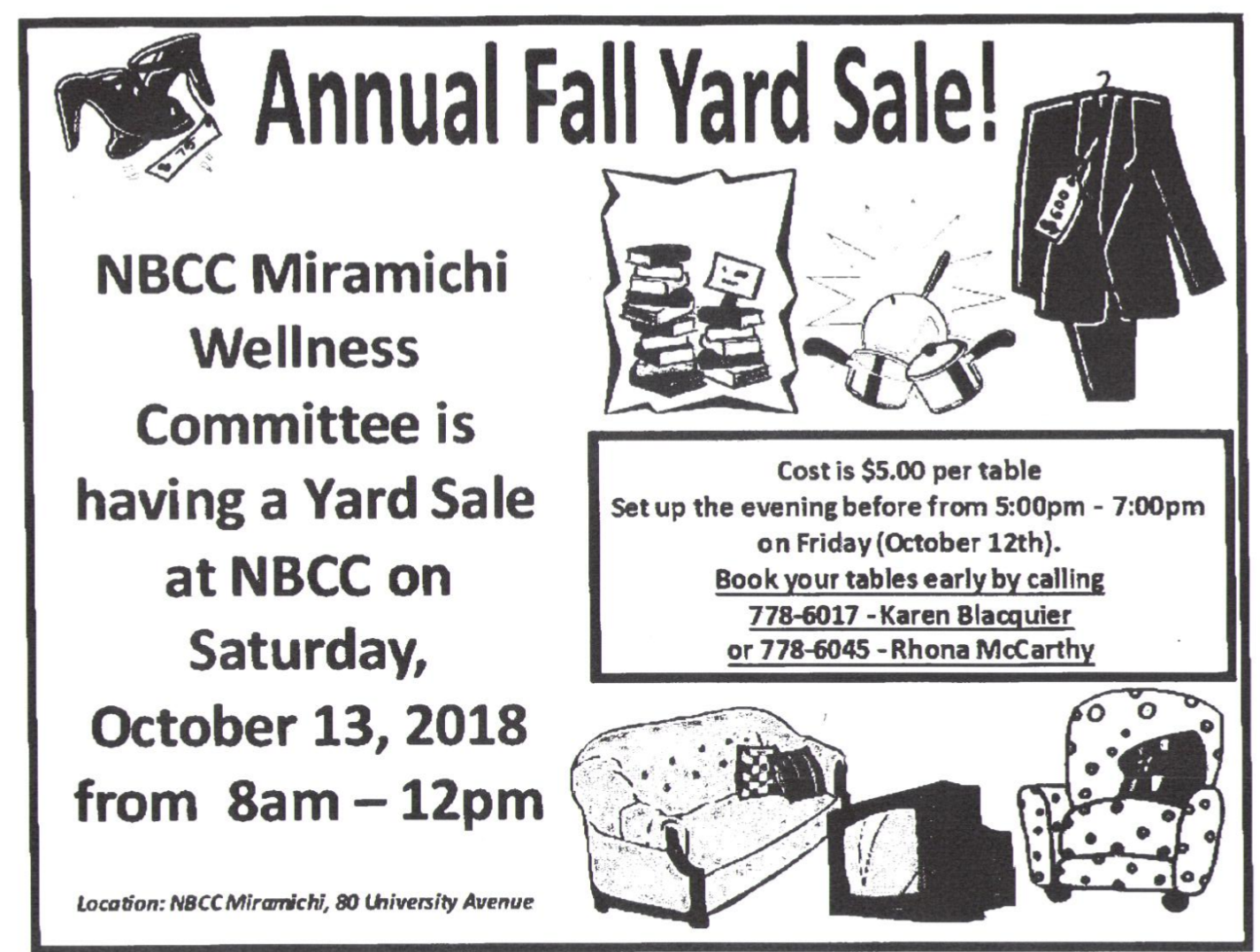 nbcc yard sale